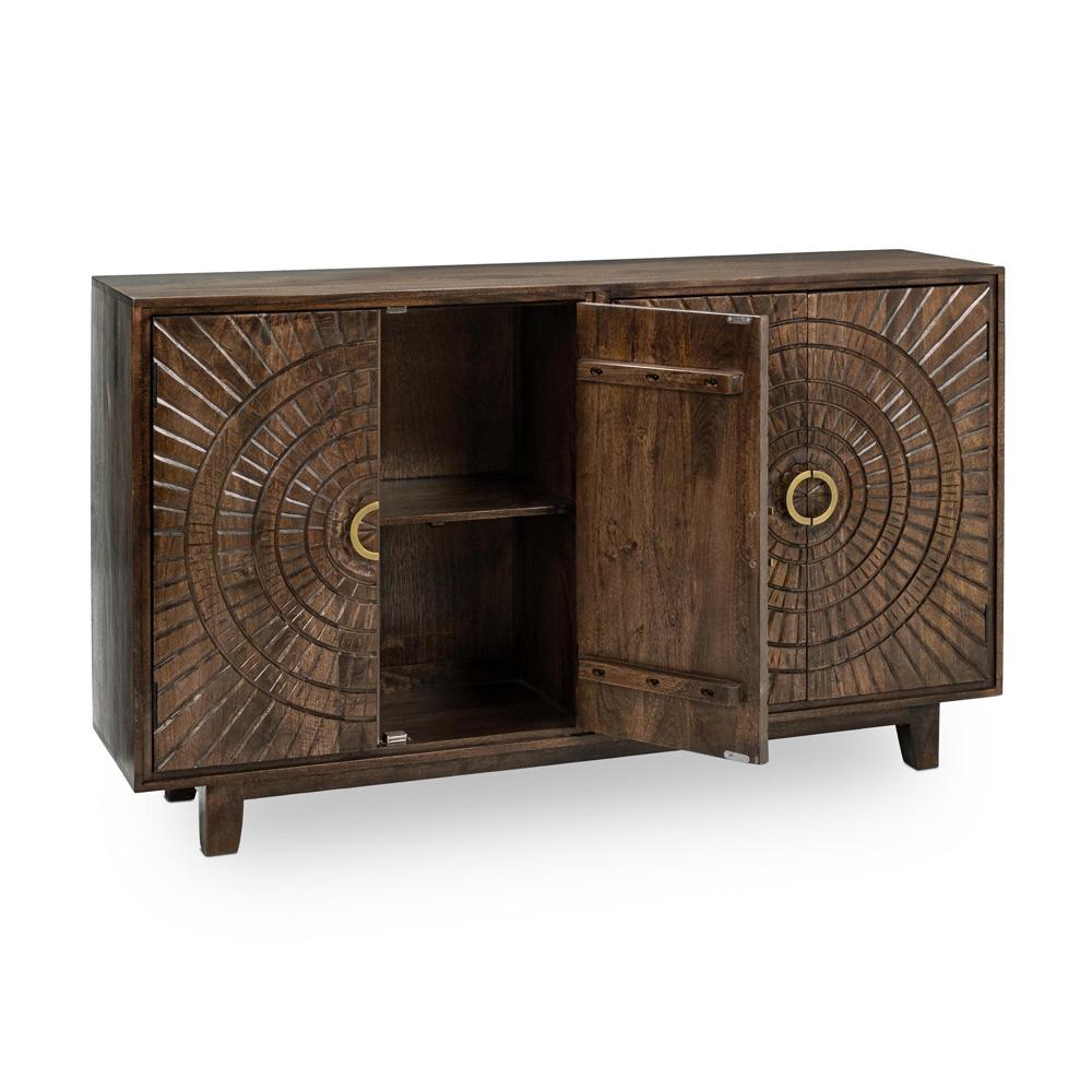Classic Home - Vivienne 4-Door Mango Wood Buffet Sideboard In Brown - 52010958 veiw 3