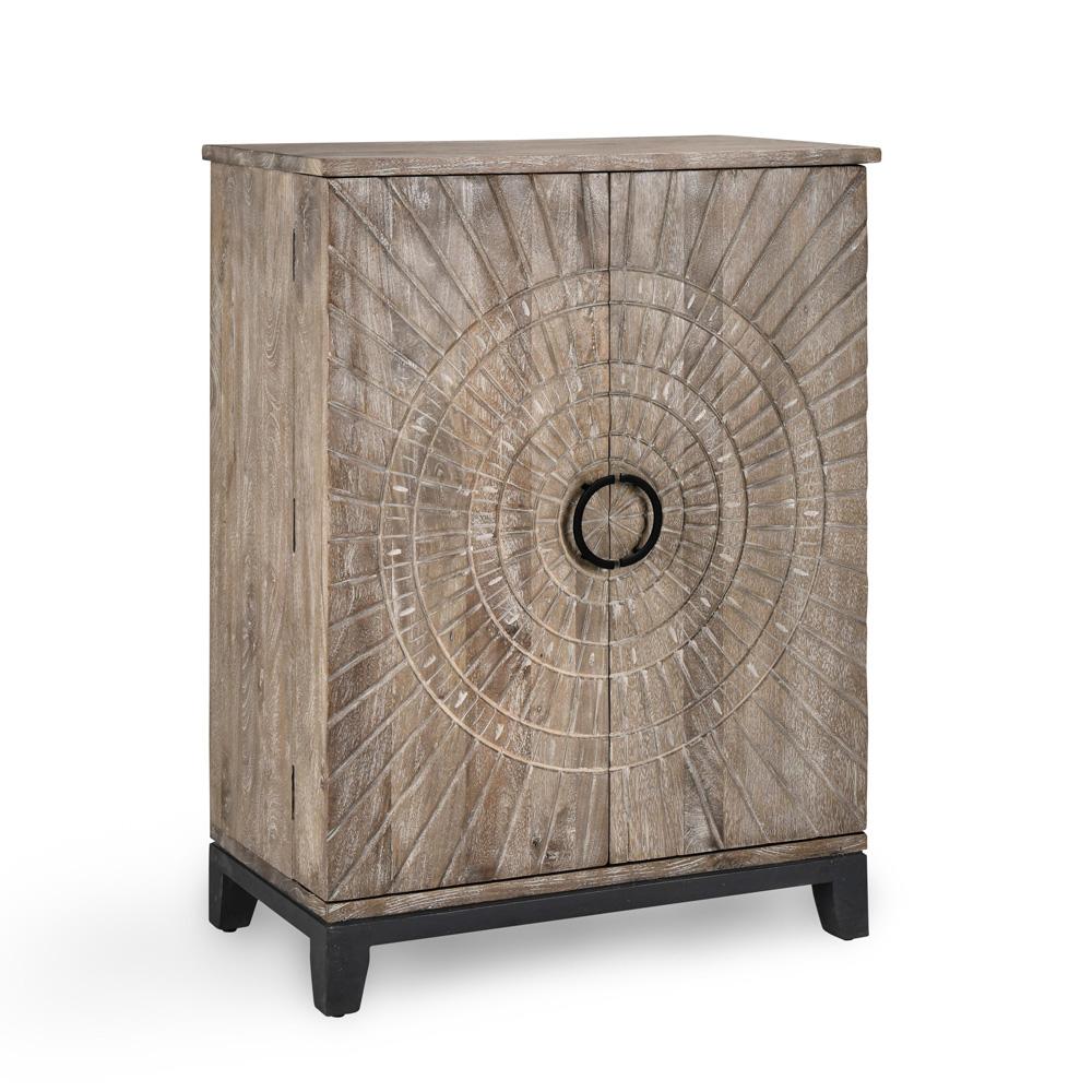 Classic Home Vivienne Bar Wood Cabinet in Gray