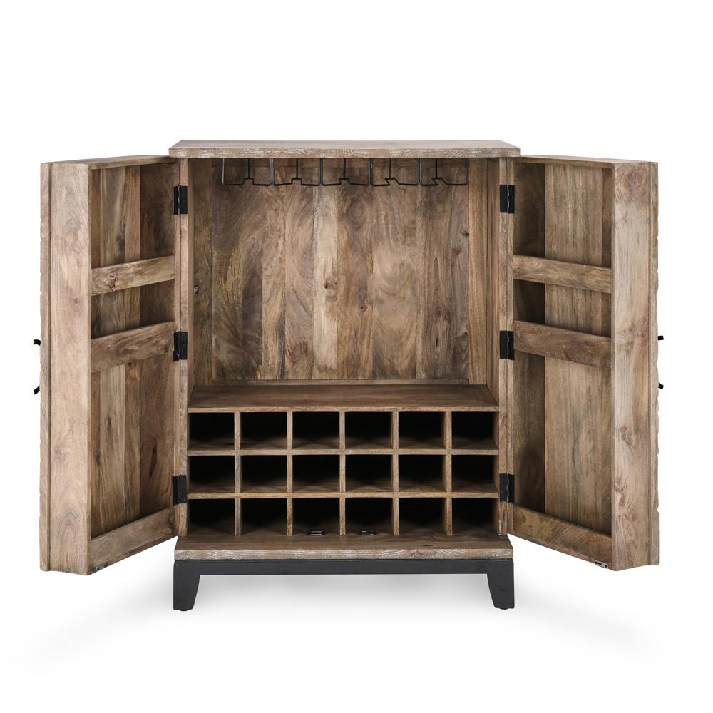 Classic Home Vivienne Bar Wood Cabinet in Gray - Thumbnail 3