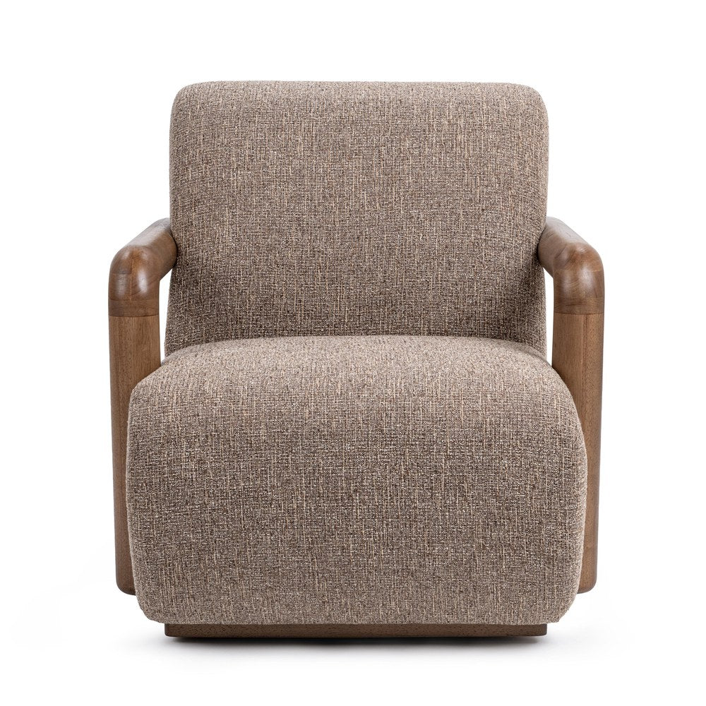 Classic Home - Welson Swivel Accent Chair - Warm Mocha Brown - 53006702 view 2