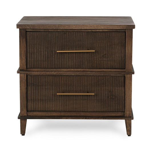Classic Home  - Westlake 2-Drawer Mango Wood Nightstand - Kona Brown - 54010278 veiw 2