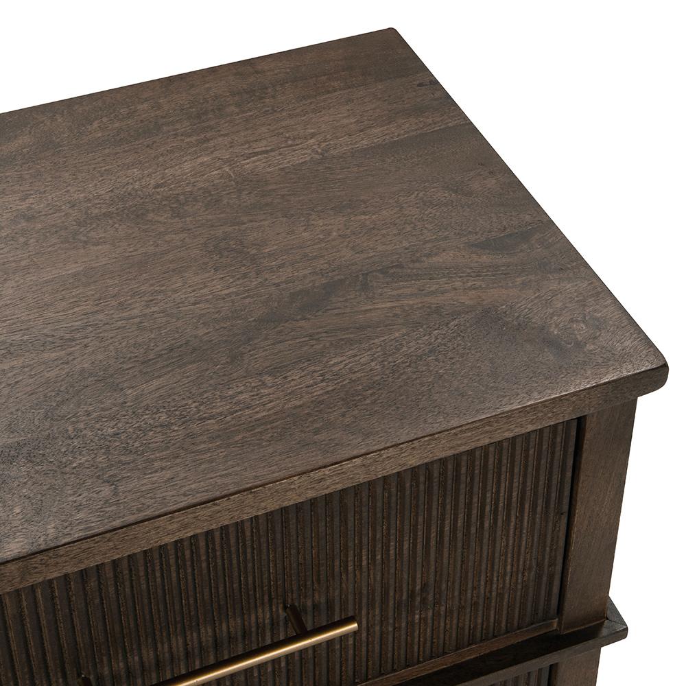 Classic Home  - Westlake 2-Drawer Mango Wood Nightstand - Kona Brown - 54010278 veiw 6