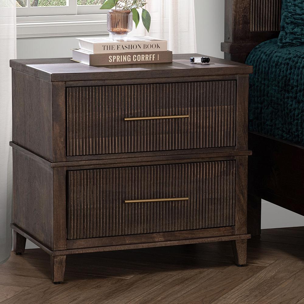 Classic Home  - Westlake 2-Drawer Mango Wood Nightstand - Kona Brown - 54010278 veiw 10