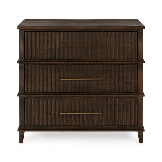 Classic Home  - Westlake 3-Drawer Mango Wood Chest Cabinet - Kona Brown - 52010996 veiw 2