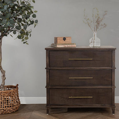 Classic Home  - Westlake 3-Drawer Mango Wood Chest Cabinet - Kona Brown - 52010996 veiw 9