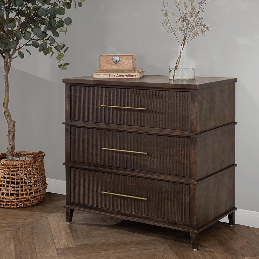 Classic Home  - Westlake 3-Drawer Mango Wood Chest Cabinet - Kona Brown - 52010996 veiw 10