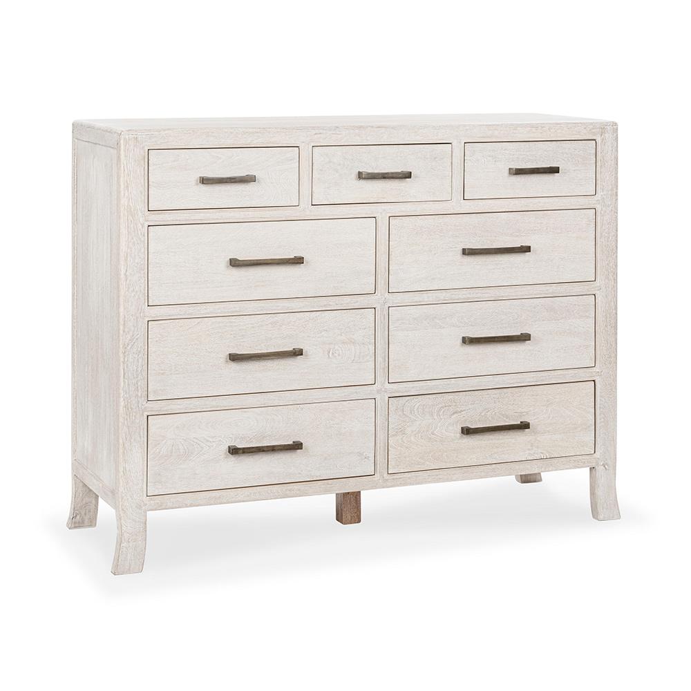 Classic Home  - Westmont 9-Drawer Mango Wood Dresser - White - 54010274 veiw 1