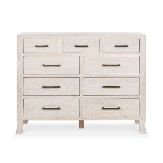 Classic Home  - Westmont 9-Drawer Mango Wood Dresser - White - 54010274 veiw 2