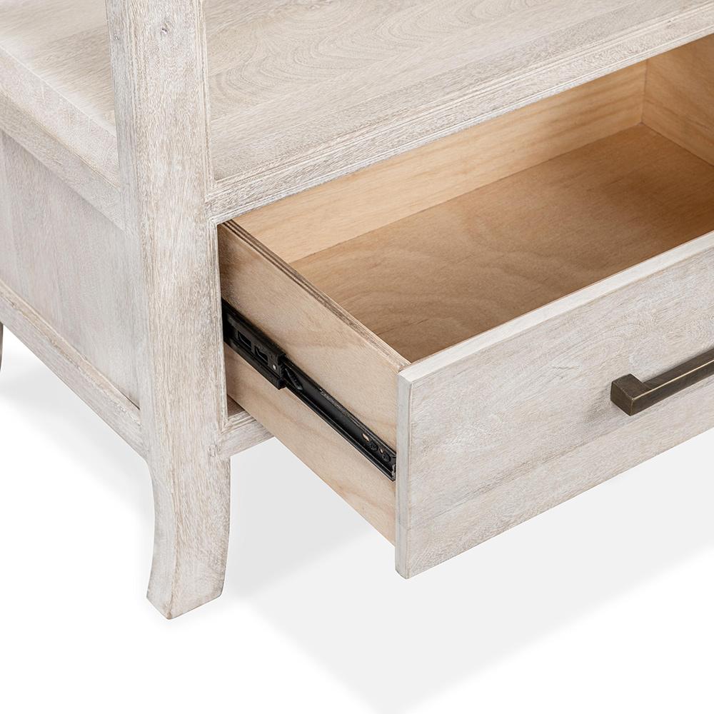 Classic Home  - Westmont Mango Wood Nightstand - White - 54010273 veiw 3