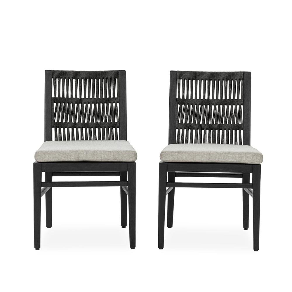 Classic Home  - Westville Set of 2 Outdoor Mahogany Wood Dining Chair - Black - 53051699 veiw 1