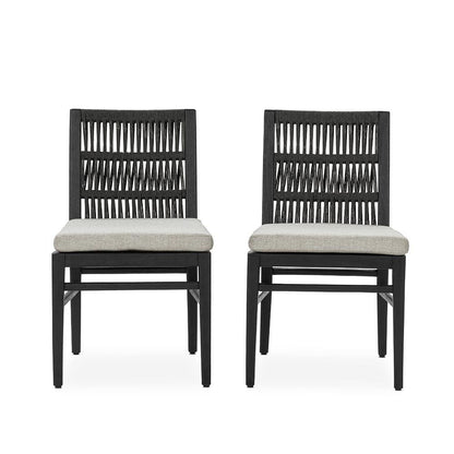 Classic Home  - Westville Set of 2 Outdoor Mahogany Wood Dining Chair - Black - 53051699 veiw 1
