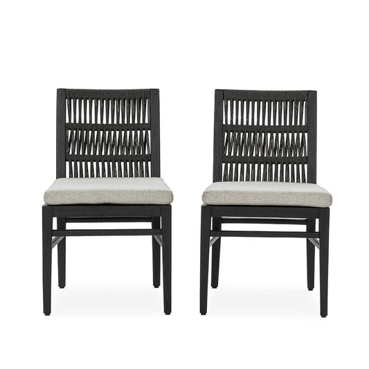 Classic Home  - Westville Set of 2 Outdoor Mahogany Wood Dining Chair - Black - 53051699 veiw 1