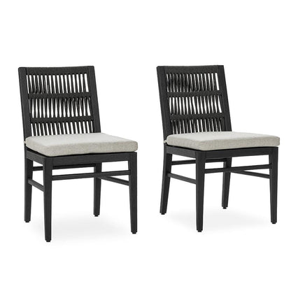 Classic Home  - Westville Set of 2 Outdoor Mahogany Wood Dining Chair - Black - 53051699 veiw 2