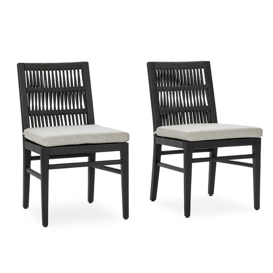 Classic Home  - Westville Set of 2 Outdoor Mahogany Wood Dining Chair - Black - 53051699 veiw 2