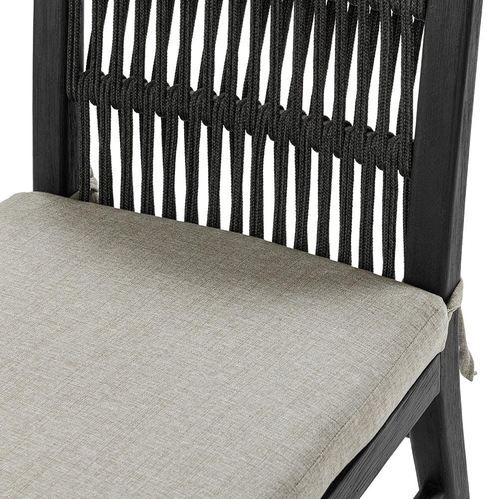 Classic Home  - Westville Set of 2 Outdoor Mahogany Wood Dining Chair - Black - 53051699 veiw 5
