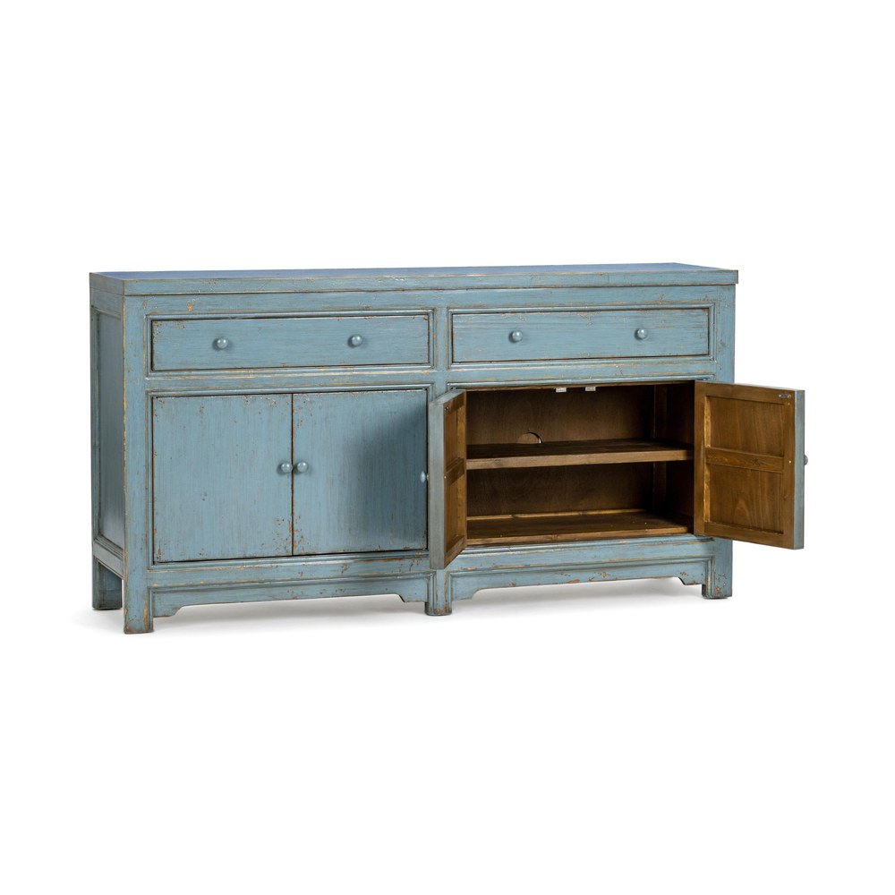 Classic Home - Winford Reclaimed Pine Sideboard Cabinet - Harbor Blue - 52004778 view 3