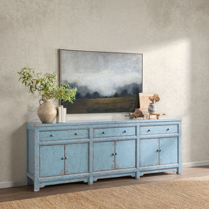 Classic Home - Winford Reclaimed Pine Sideboard - Harbor Blue - 52004769 view 8