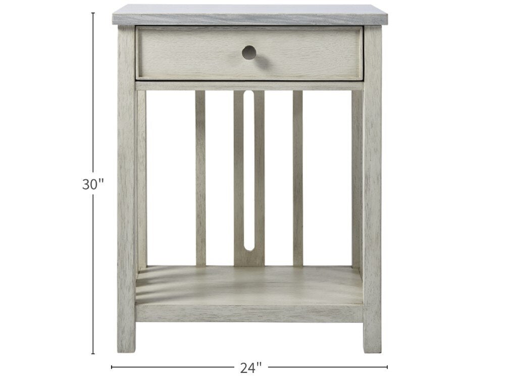 Coastal Living - Bedside Table With Stone Top - 833351 veiw 2