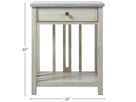 Coastal Living - Bedside Table With Stone Top - 833351 veiw 2