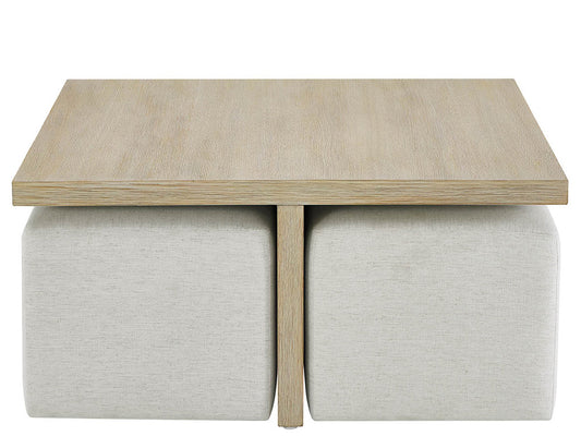 Coastal Living - Dockside Cocktail Table W Ottomans - Dockside Tan  - U533828 view 1