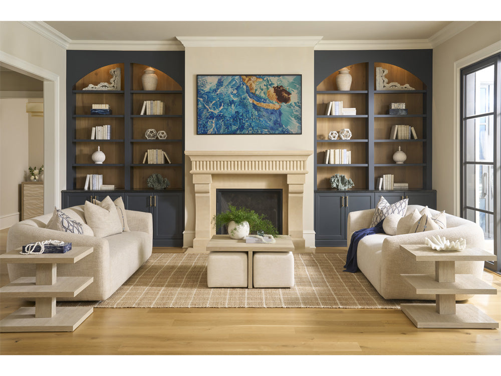 Coastal Living - Dockside Cocktail Table W Ottomans - Dockside Tan  - U533828 view 3