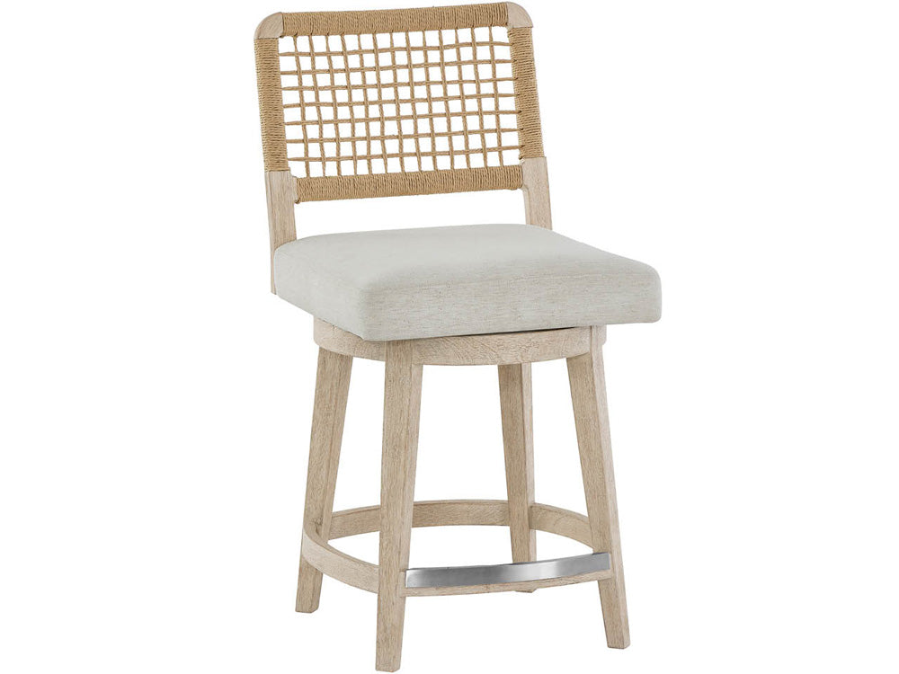 Coastal Living - Dockside Swivel Counter Stool - Dockside Natural Tan Oak - U533604 view 2