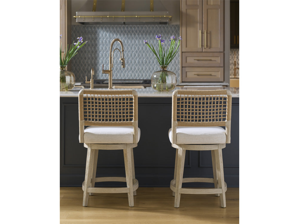Coastal Living - Dockside Swivel Counter Stool - Dockside Natural Tan Oak - U533604 view 5