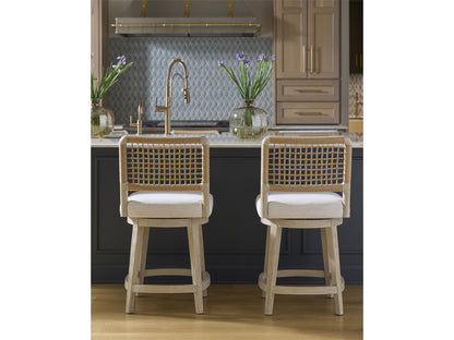 Coastal Living - Dockside Swivel Counter Stool - Dockside Natural Tan Oak - U533604 view 5