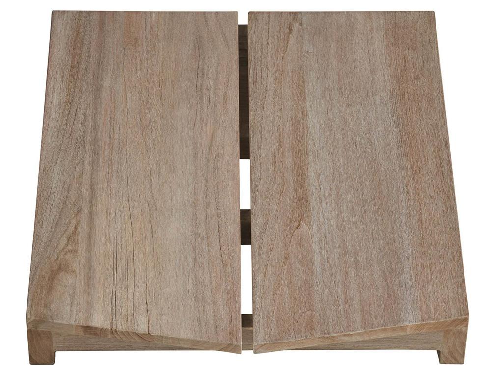 Coastal Living Outdoor - Saratoga Adirondack Ottoman - Warm Weathered Teak - U423404 veiw 2