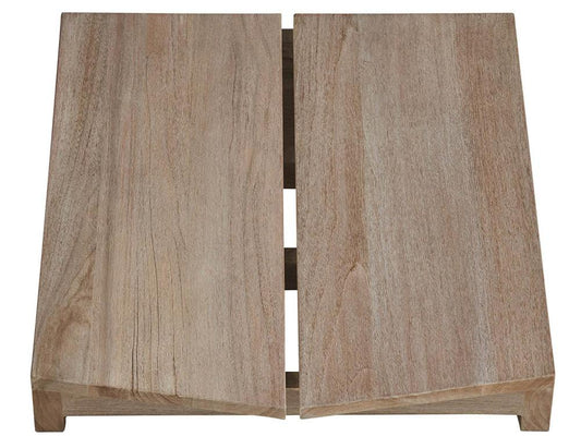 Coastal Living Outdoor - Saratoga Adirondack Ottoman - Warm Weathered Teak - U423404 veiw 2