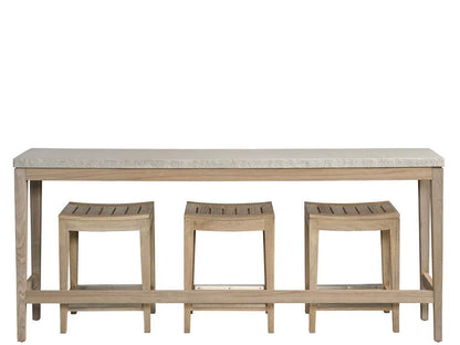 Coastal Living Outdoor - Saratoga Console w/3 Counter Stools - Warm Weathered Teak - U423803CS veiw 2