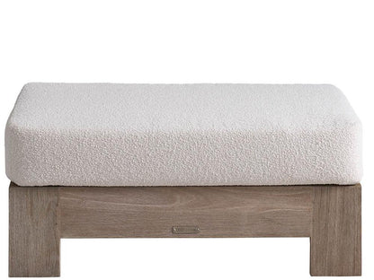 Coastal Living Outdoor - Saratoga Ottoman - Warm Weathered Teak - U423504 veiw 2