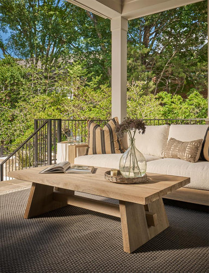 Coastal Living Outdoor - Saratoga Rectangle Cocktail Table - Warm Weathered Teak - U423810 veiw 4