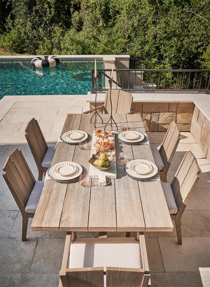 Coastal Living Outdoor - Saratoga Rectangle Dining Table - Warm Weathered Teak - U423652 veiw 4