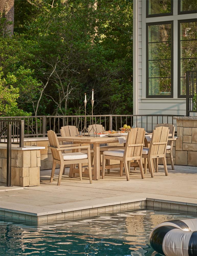 Coastal Living Outdoor - Saratoga Rectangle Dining Table - Warm Weathered Teak - U423652 veiw 5