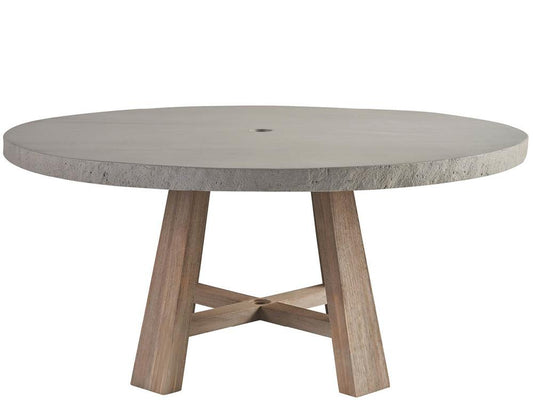 Coastal Living Outdoor - Saratoga Round Dining Table - Warm Weathered Teak - U423656 veiw 2
