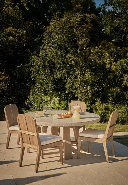 Coastal Living Outdoor - Saratoga Round Dining Table - Warm Weathered Teak - U423656 veiw 3