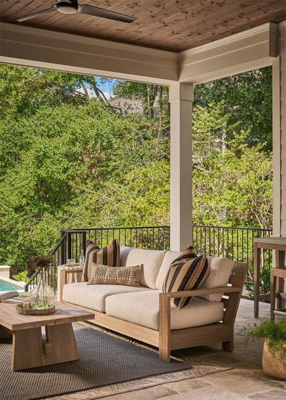 Coastal Living Outdoor - Saratoga Sofa - Warm Weathered Teak - U423501 veiw 4