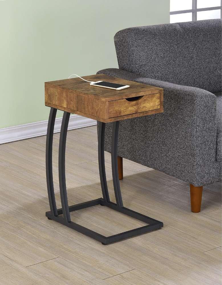 Coaster Troy Cappuccino Accent Chairside Table - Thumbnail 5