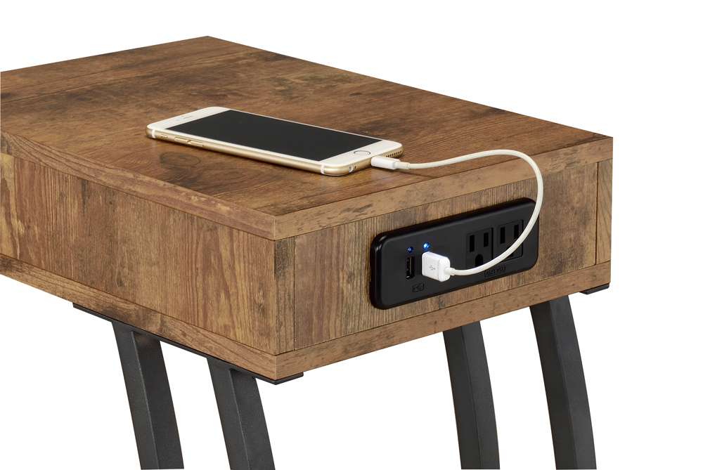 Coaster Troy Cappuccino Accent Chairside Table - Thumbnail 4