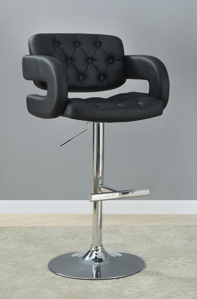 Coaster - Brandi Adjustable Bar Stool (Black) - 102555 veiw 1