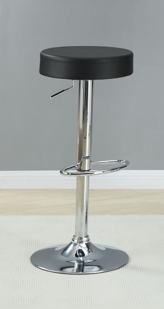 Coaster - Ramses Adjustable Bar Stool (Black) - 102558 veiw 1