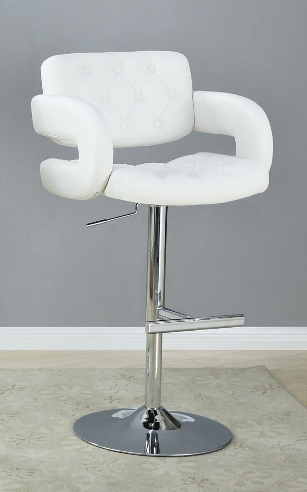Coaster - Brandi Adjustable Bar Stool (White) - 102557 veiw 1