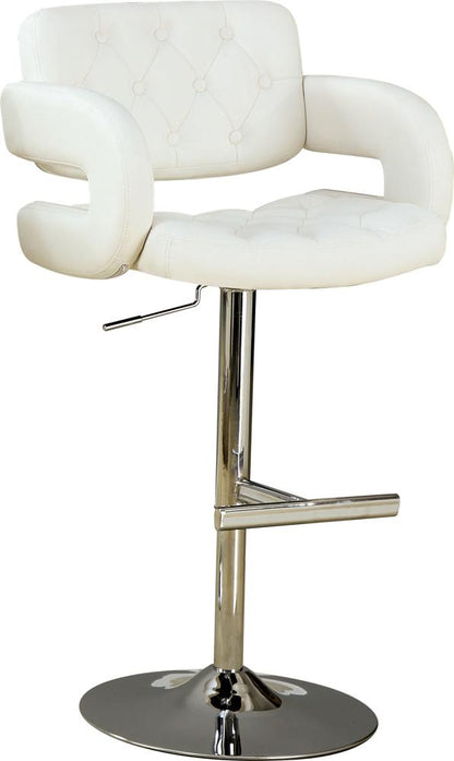 Coaster - Brandi Adjustable Bar Stool (White) - 102557 veiw 2