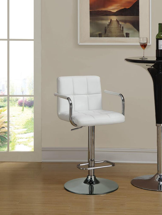 Coaster - Palomar Adjustable Bar Stool (White) - 121097 veiw 1
