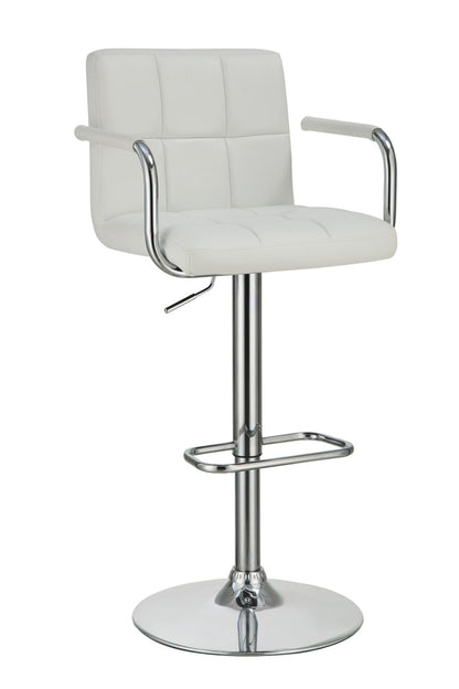 Coaster - Palomar Adjustable Bar Stool (White) - 121097 veiw 2
