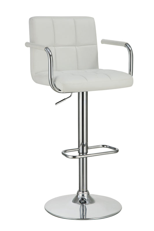 Coaster - Palomar Adjustable Bar Stool (White) - 121097 veiw 2