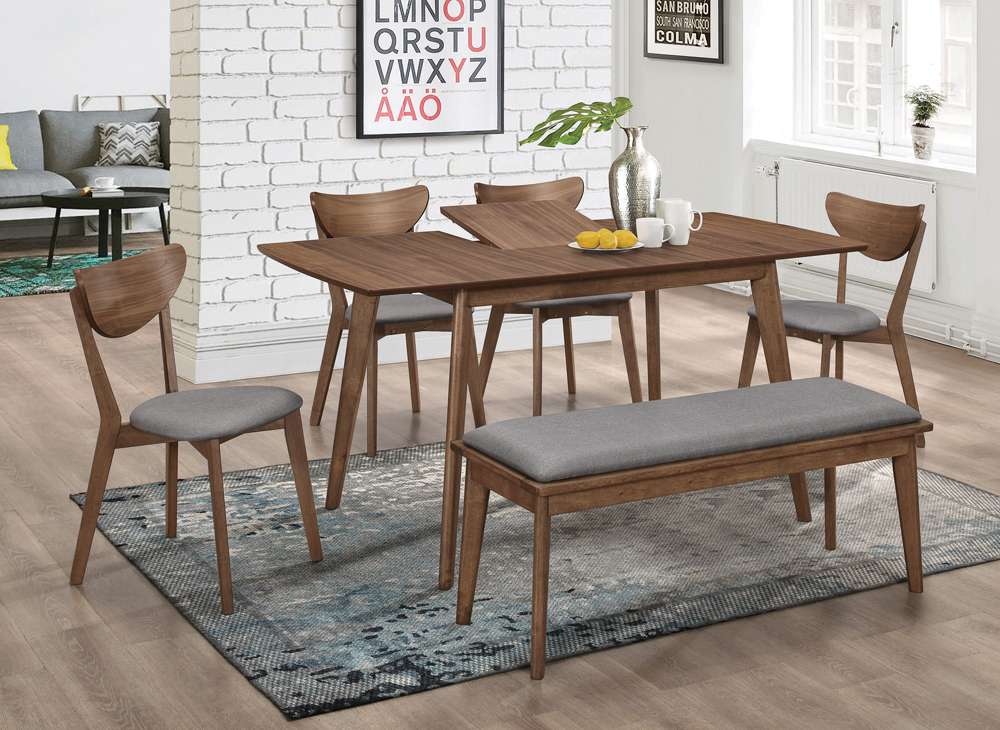 Coaster -  Alfredo 6Pc Set (Tbl+4Side +Bench) - 108080-S6 veiw 1