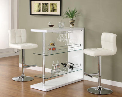 Coaster - Lenny Bar Stool (White) (Set of 2) - 120356 veiw 2
