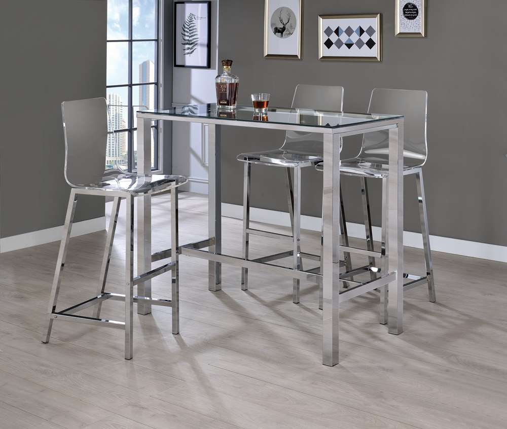 Coaster - Juelia Bar Stools: Metal Fixed Height Bar Stool - 100295 (Set of 2) veiw 4